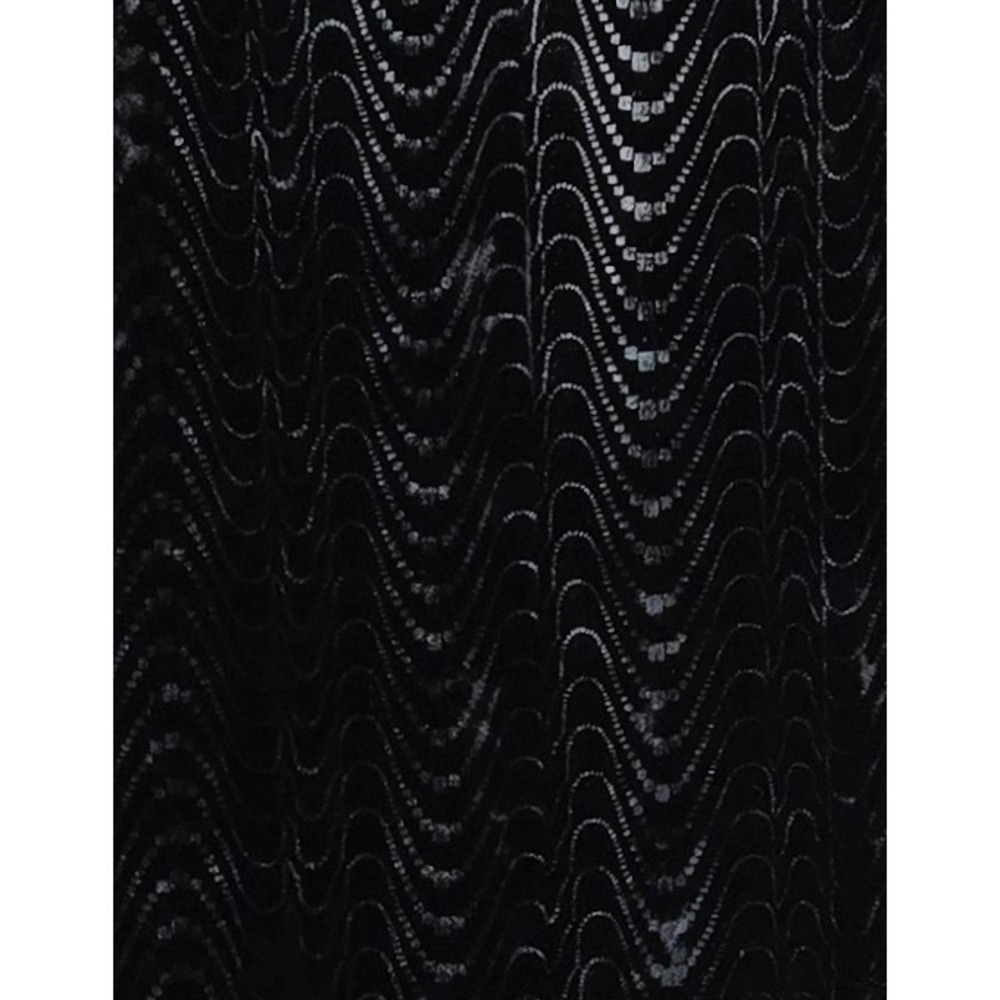 Roots‎ Black Burnout Velvet Maxi Dress Beaded Neck Sleeveless Whimsigoth 18 - Picture 5 of 8